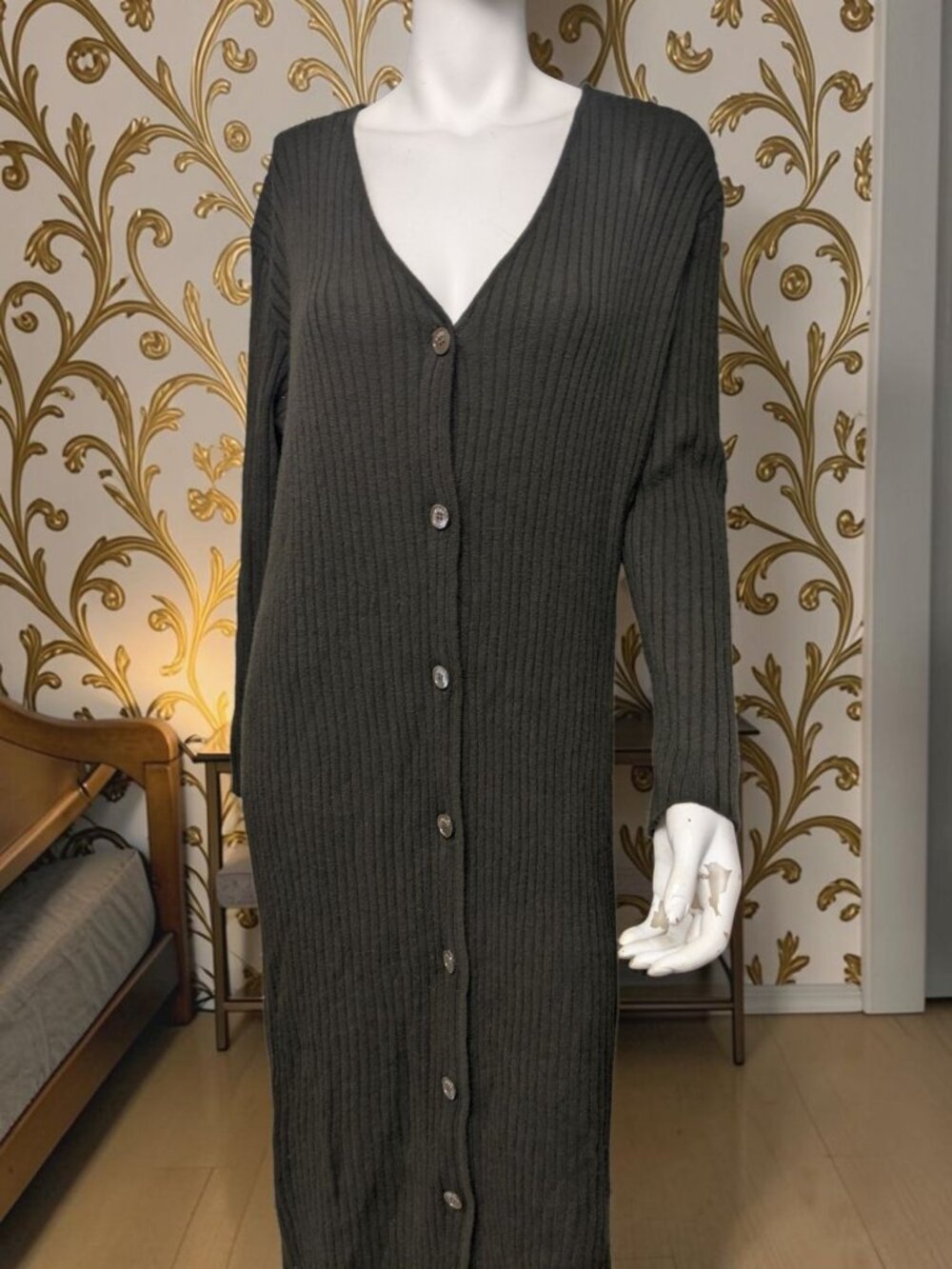 ERES Flirt Cote Long Dress Mousse Olive Sz M/L New W Tags - Picture 3 of 7